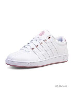 Leather Court Sneaker Lace-Up Tennis Casual Athletic Shoe